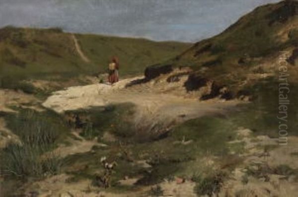 Hohlweg Im Sonnenlicht Oil Painting by Lenbach Franz Von