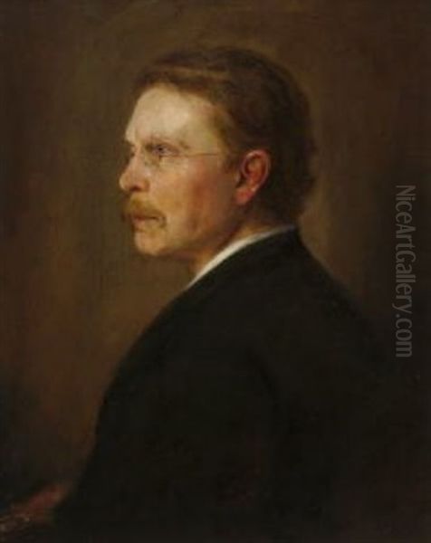 Herrenportrat Oil Painting by Lenbach Franz Von