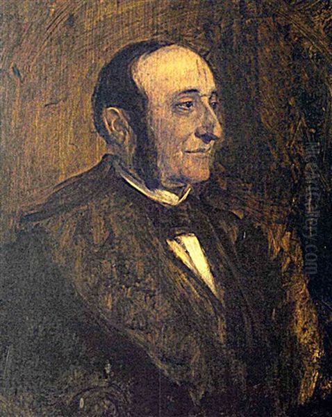 Portrait Des Barons Georges-eugene Haussmann Oil Painting by Lenbach Franz Von