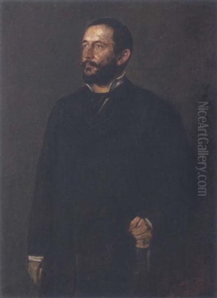 Karl Maximilian Heyl Zu Herrnsheim, Ehrenburger Von Darmstadt Und Mitstifter Des Landesmuseums Darmstadt Oil Painting by Lenbach Franz Von