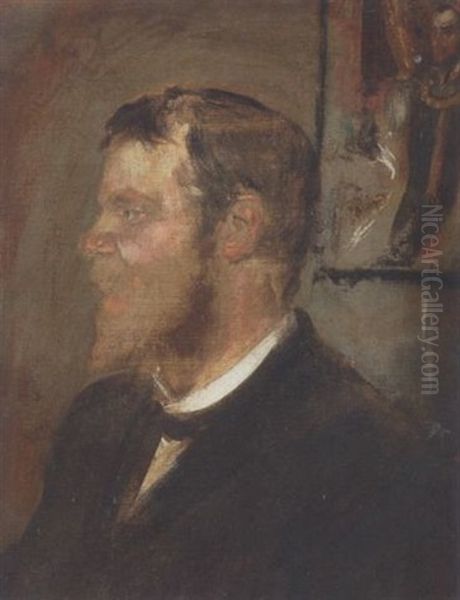 Bildnis Franz Von Lenbachs Oil Painting by Lenbach Franz Von