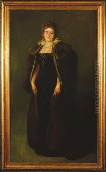 Portrait Der Gabriele Von Lang-buchhof In Festlicher Garderobe Oil Painting by Lenbach Franz Von
