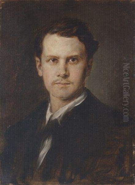Junger Nordischer Kunstlerfreund Oil Painting by Lenbach Franz Von