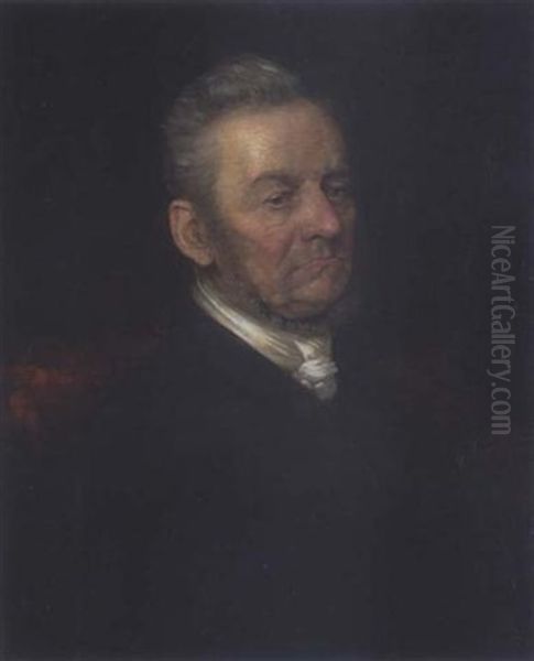 Herrenportrat Oil Painting by Lenbach Franz Von