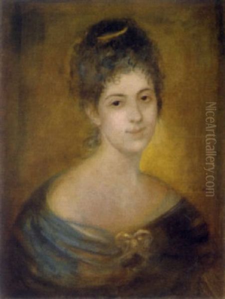 Maria Grafin Donhoff, Spatere Furstin Von Bulow Oil Painting by Lenbach Franz Von