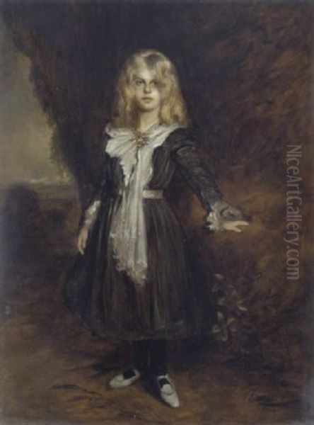 Marion Von Lenbach, Portrait Der Tochter Des Kunstlers Oil Painting by Lenbach Franz Von