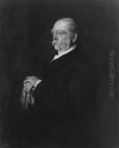 Bildnis Des Reichskanzlers Otto Furst Von Bismarck Oil Painting by Lenbach Franz Von