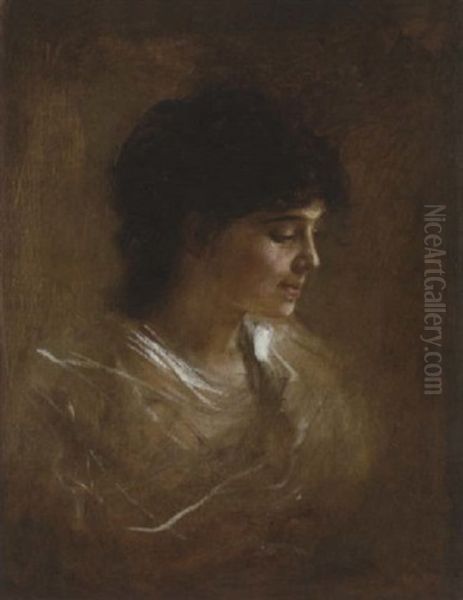 Portrat Der Furstin Bulow-minghetti, Geborene Maria Beccadelli Di Bologna, Principessa Camporeale Oil Painting by Lenbach Franz Von