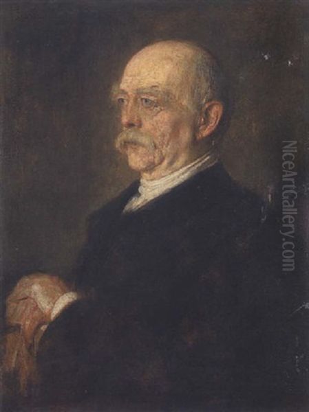 Otto Furst Von Bismarck-schonhausen Oil Painting by Lenbach Franz Von