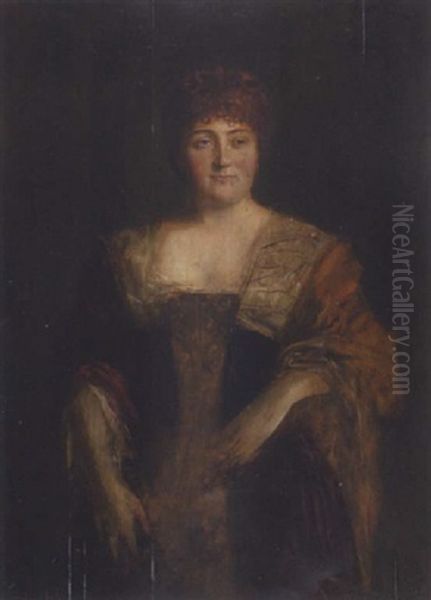 Damenportrat Oil Painting by Lenbach Franz Von