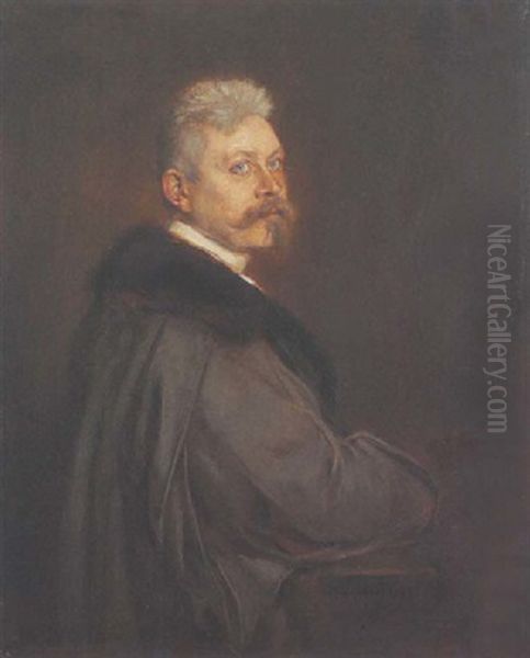 Gabriel Von Seidl (?) Oil Painting by Lenbach Franz Von