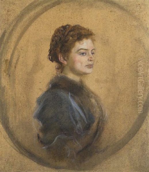 Marie Prinzessin Von Bayern Oil Painting by Lenbach Franz Von