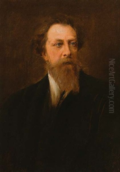 Der Bildhauer Und Maler Reinhold Begas Oil Painting by Lenbach Franz Von