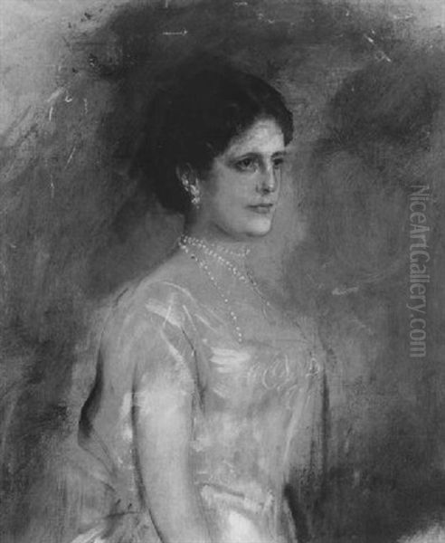 Bildnis Einer Grafin Wedel Oil Painting by Lenbach Franz Von