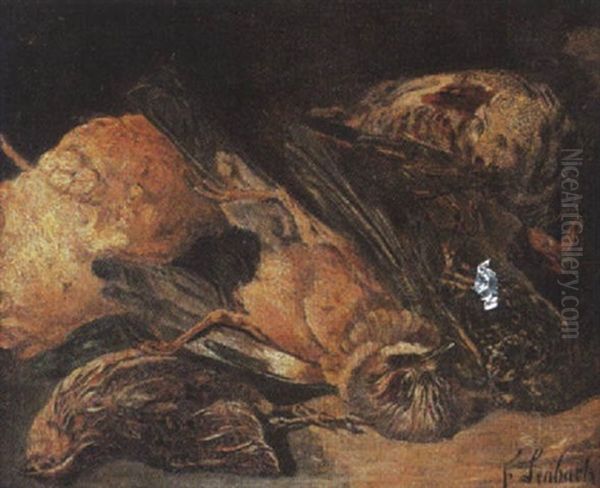 Jagdstilleben Oil Painting by Lenbach Franz Von