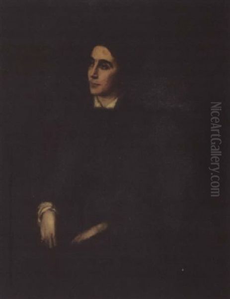 Damenportrat Oil Painting by Lenbach Franz Von