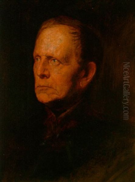 Helmuth Graf Von Moltke Oil Painting by Lenbach Franz Von
