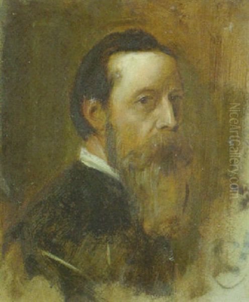 Der Bildhauer Reinhold Begas Oil Painting by Lenbach Franz Von