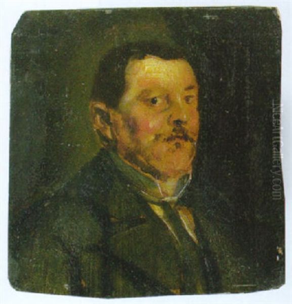 Herrenportrat Oil Painting by Lenbach Franz Von