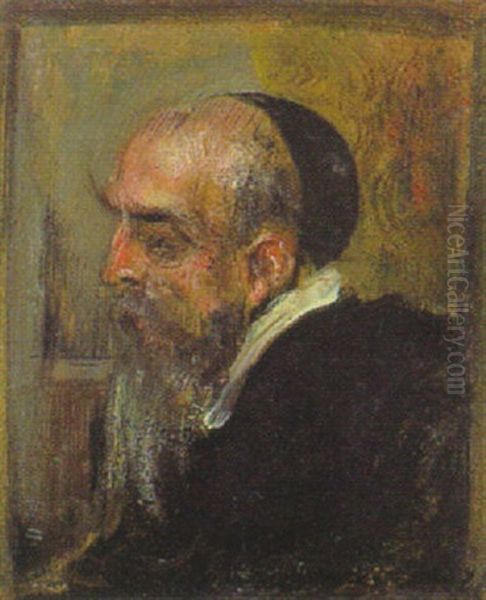 Phantasie-kopf Oil Painting by Lenbach Franz Von