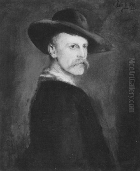 Bildnis Des Polarforschers Fridtjof Nansen Oil Painting by Lenbach Franz Von