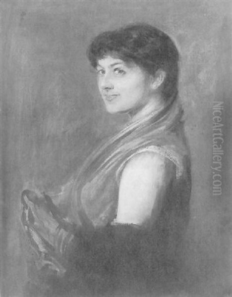 Damenbildnis Oil Painting by Lenbach Franz Von