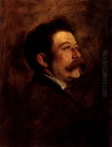 Bildnis Des Fursten Herbert Von Bismarck Oil Painting by Lenbach Franz Von