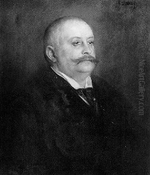 Herrenportrat Oil Painting by Lenbach Franz Von