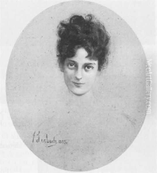 Portrait Of A Lady Oil Painting by Lenbach Franz Von