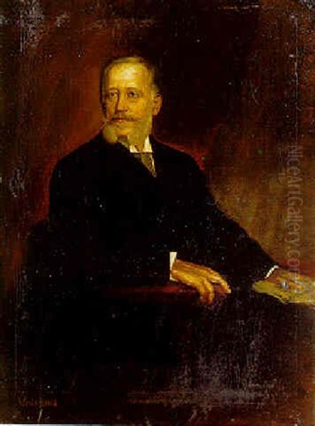 Portrait Of A Gentleman Oil Painting by Lenbach Franz Von