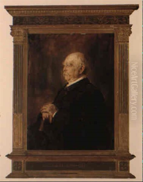Otto Von Bismarck Oil Painting by Lenbach Franz Von