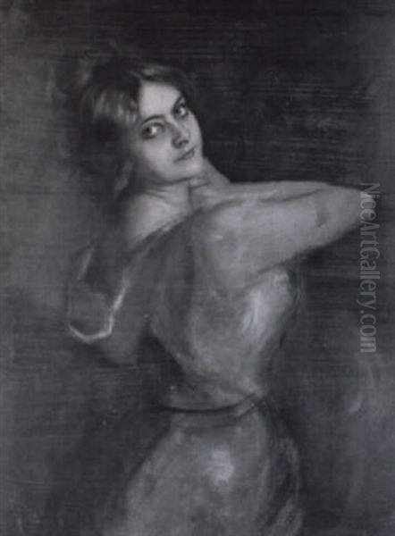 Frauenbildnis Oil Painting by Lenbach Franz Von