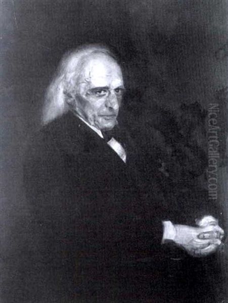 Portrait Of Professor Theodore Mommsen Oil Painting by Lenbach Franz Von