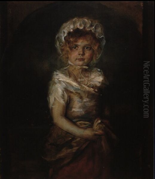Kinderbildnis Oil Painting by Lenbach Franz Von