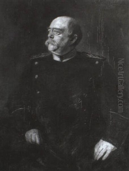 Fuerst Otto Von Bismarck Oil Painting by Lenbach Franz Von