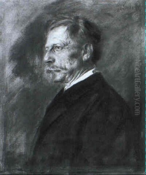 Anton Seidl (1844-1898) Oil Painting by Lenbach Franz Von