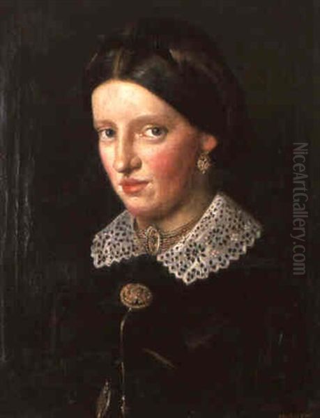 Bildnis Maria Lenbach Oil Painting by Lenbach Franz Von