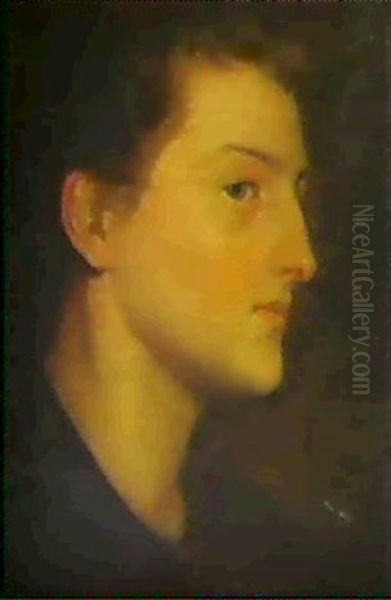 Portrat Einer Dame Oil Painting by Lenbach Franz Von