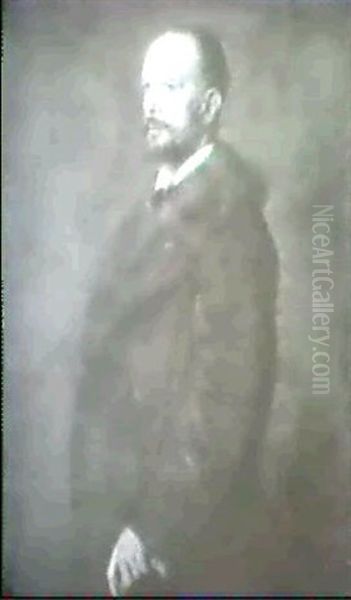 Bildnis Des Kaufmanns Carl Friedrich Schmidt Oil Painting by Lenbach Franz Von