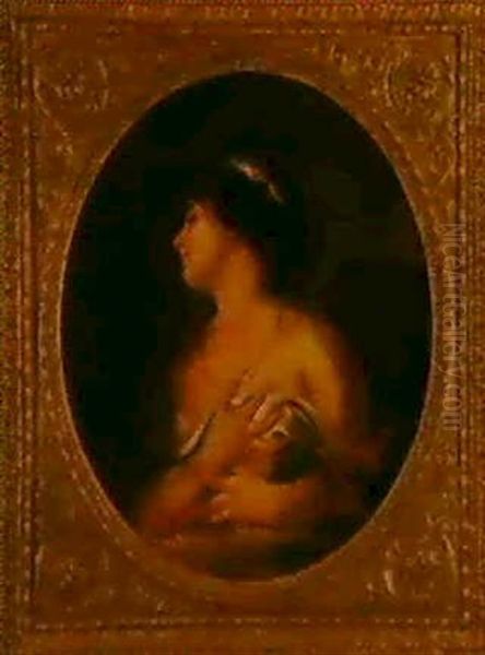 Damenportrat Oil Painting by Lenbach Franz Von