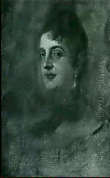 Portrat Der Konigin Margherita Von Italien Oil Painting by Lenbach Franz Von