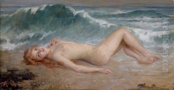 Baigneuse Oil Painting by Charles Amable Lenoir
