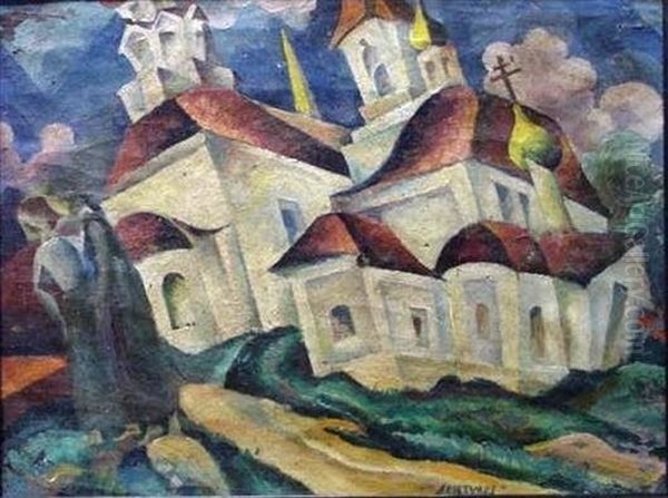 La Minque Animee A Ostende Oil Painting by Aristarkh Vasilievic Lentulov