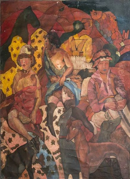 On The Seashore Oil Painting by Aristarkh Vasilievic Lentulov