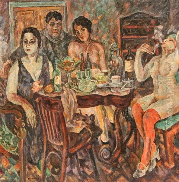 In The Artist's Studio Oil Painting by Aristarkh Vasilievic Lentulov