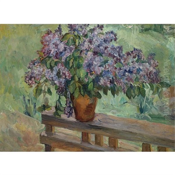 Still Life With Flowers Oil Painting by Aristarkh Vasilievic Lentulov
