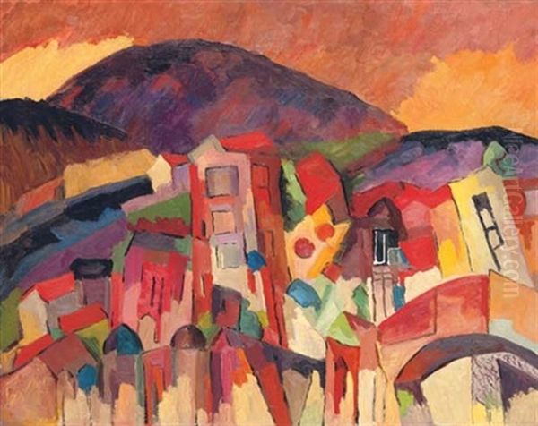 Kislovodsk (from Kislovodsk Series) Oil Painting by Aristarkh Vasilievic Lentulov