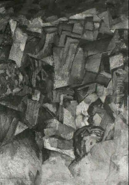 Ansicht Von Kislowodsk Oil Painting by Aristarkh Vasilievic Lentulov