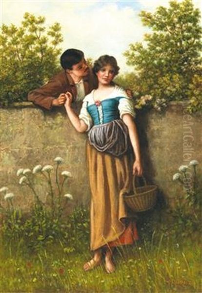 The Tryst Oil Painting by Marianne Lenz