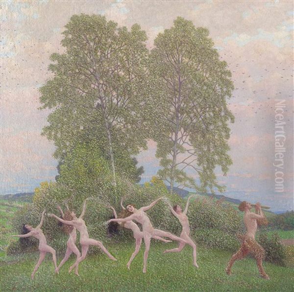 The Dance Of The Fawn Oil Painting by Maximilian, Max Lenz